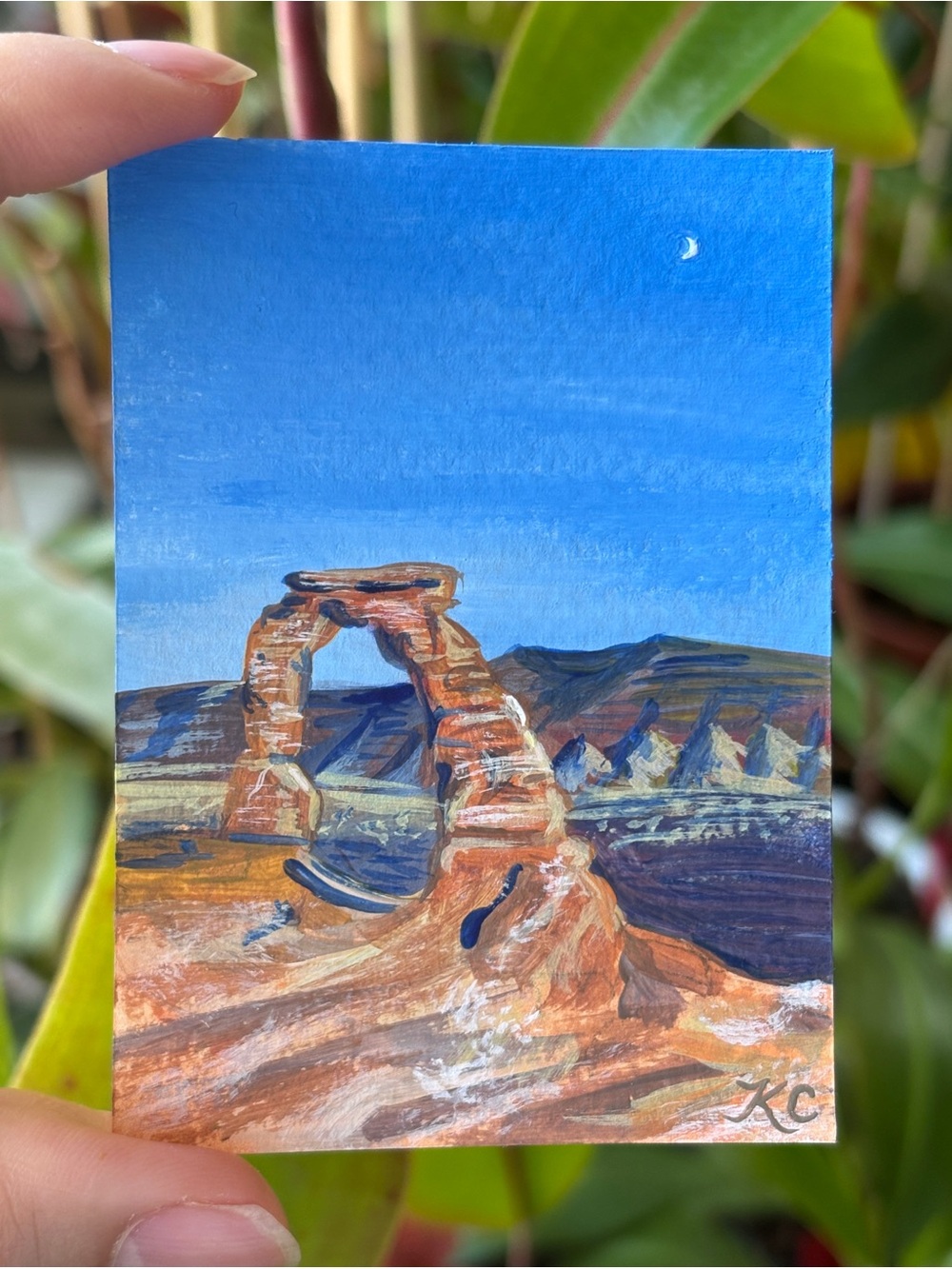 ACEO Original Delicate Arches National Park Landscape Acrylic - PaperTrailbyKC